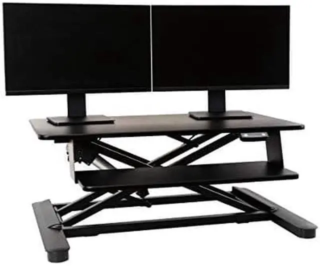 Alt view image 2 of 20 - Ergotech - FDM-E-DESK - Electric Sit Stand Desktop Converter Designed W/36 Upper Display Surfacea And Lo