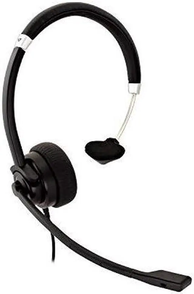 Alt view image 3 of 12 - V7 Deluxe USB Mono Headset with Boom Mic HU411