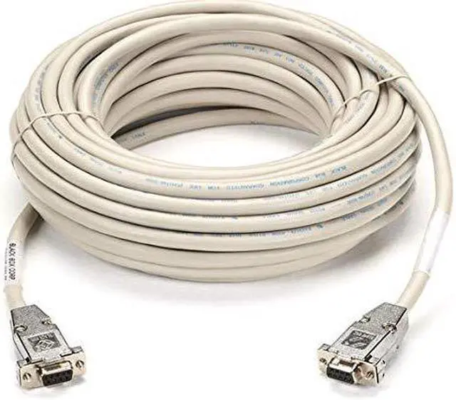 Alt view image 3 of 7 - Black Box Serial Null-Modem Cable - DB-9 Female Serial - DB-9 Female Serial - 15ft - Gray