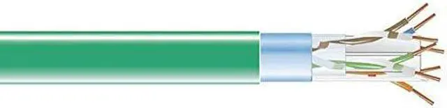 Alt view image 2 of 7 - CAT6 400-MHz Shielded Solid Bulk Cable F/UTP PVC 1000-ft. 304.8-m Green