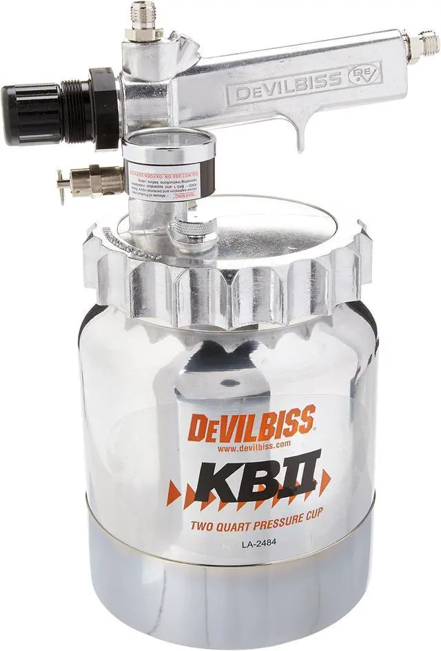 Alt view image 7 of 8 - DEVILBISS KB-555 2qt. Pressure Spray Gun Cup