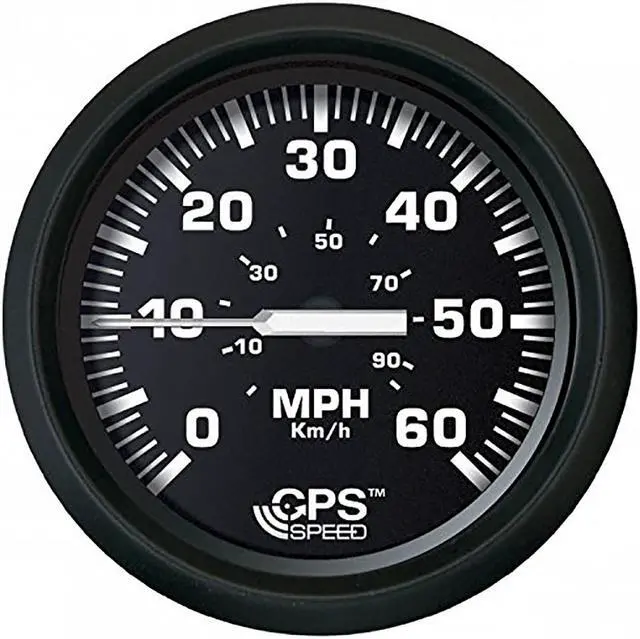 Alt view image 2 of 10 - Faria Beede Instruments Euro Black 4 Inch Speedometer 60Mph Euro Black 4 Inch Speedometer 60 MPH -GPS