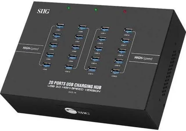 Alt view image 8 of 12 - Siig 20-Port Industrial Usb 3.0 Hub With Charging
