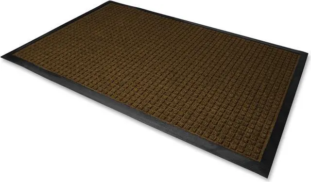 Alt view image 2 of 6 - Genuine Joe Waterguard Floor Mat 3'x10' Brown 59461