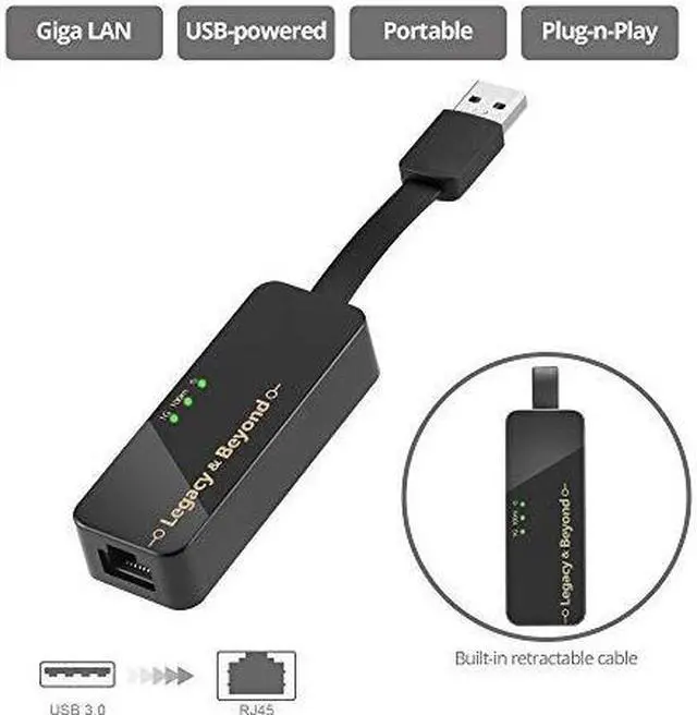 Alt view image 10 of 14 - SIIG Portable USB 3.0 Gigabit Ethernet Adapter