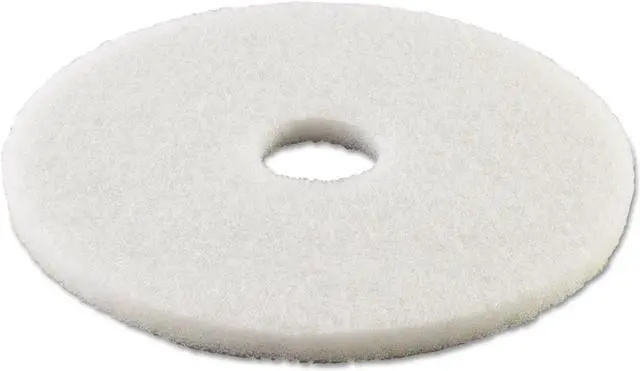 Main image of Standard Polishing Floor Pads, 15" Diameter, White, 5/carton