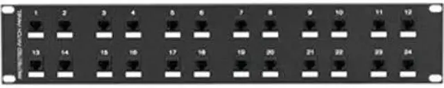 Alt view image 3 of 3 - Black Box JSM114A 24-Port Cat6 Surge-Protected Pa Tch Panel 2U