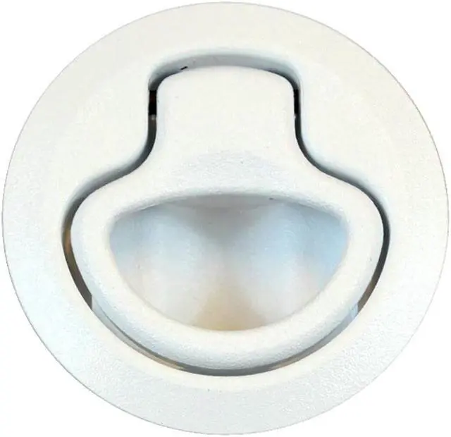 Main image of Southco Flush Pull Latch - Push To Close - Medium - White