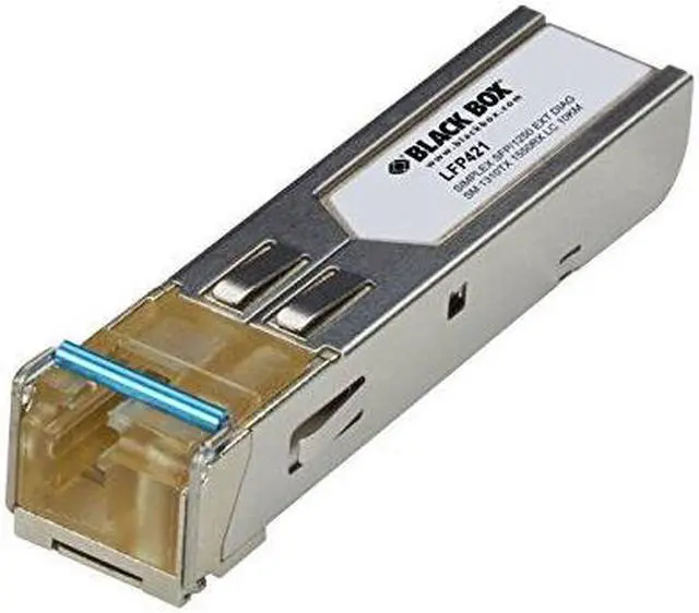 Alt view image 2 of 6 - Black Box LFP421 SFP - 1250-Mbps, Extended Diagnostics, 1310-nm TX, 1550-nm RX, Simplex Single-Mode Fiber, 10-km, LC