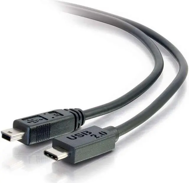 Alt view image 4 of 9 - C2G 28855 6FT USB 2.0 USB-C TO USB MINI-B CABLE M/M - BLACK