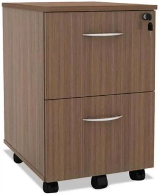 Main image of Alera VA582816WA Valencia Series Mobile File / File Pedestal, 26.63" x 15.38" x 20.00", Modern Walnut