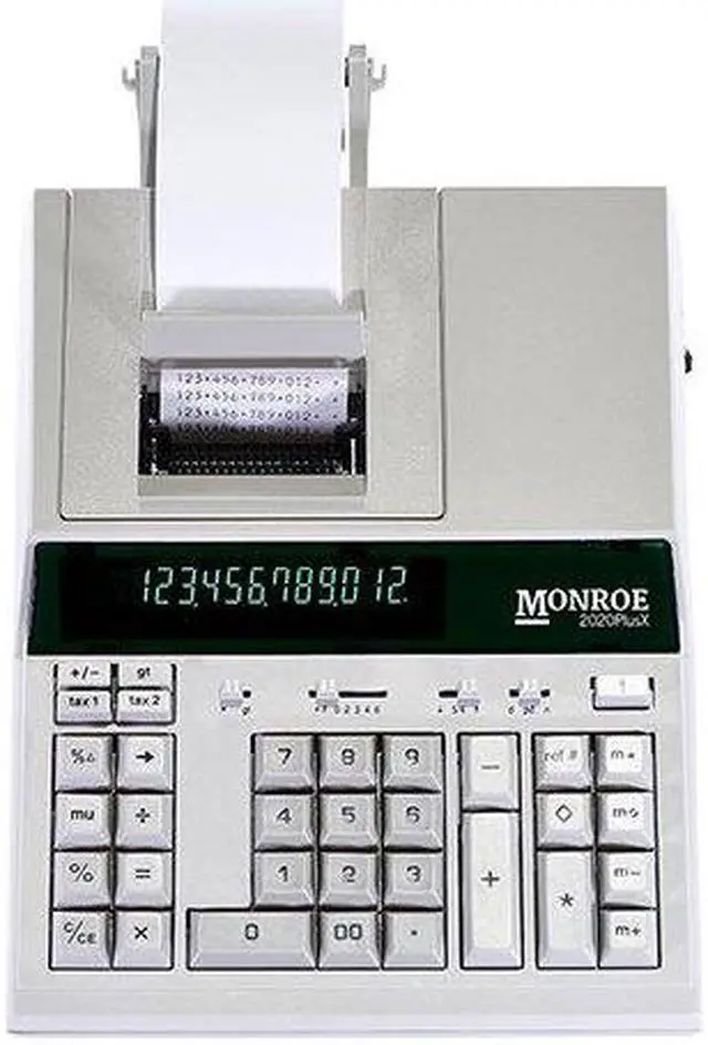 Alt view image 2 of 9 - Monroe MNE2020PLX Medium Duty Calculator, Ivory