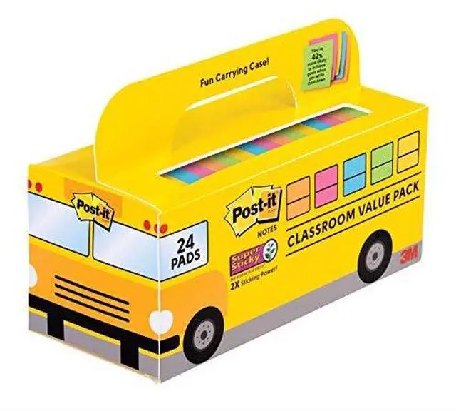 Main image of Post-it 65424SSBUS Notes Super Sticky Classroom Value Pack