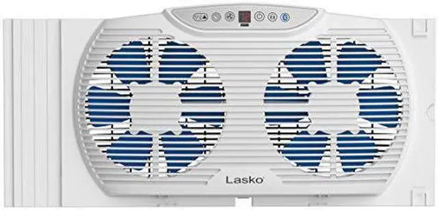 Alt view image 5 of 8 - Lasko W09560 Bluetooth Twin 9" Window Fan Whole House Ventilation White