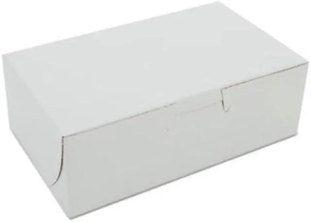 Main image of Bakery Boxes, 6 1/4w x 3 3/4d x 2 1/8h, White, 250 per Bundle 0911