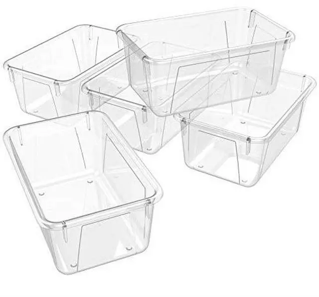 Main image of Storex 62464U05C Crystal Clear Cubby Bin