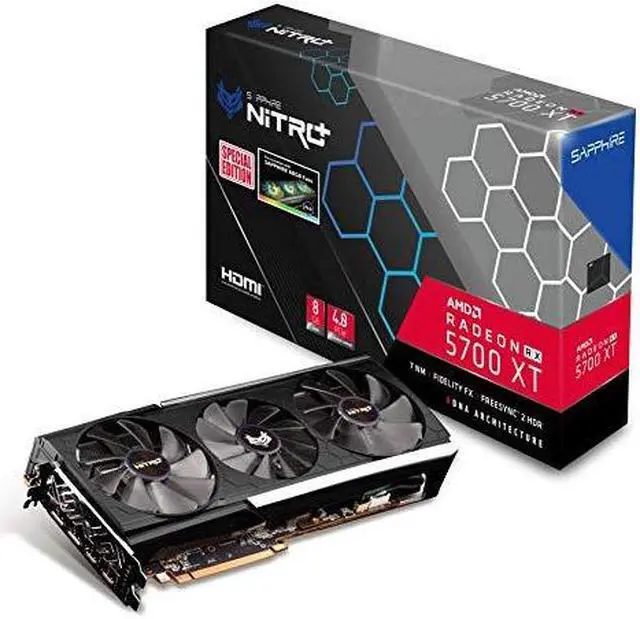 Alt view image 6 of 6 - Sapphire NITRO+ Radeon RX 5700 XT Graphic Card - 8 GB GDDR6 - 1.84 GHz Core - 256 bit Bus Width - DisplayPort - HDMI