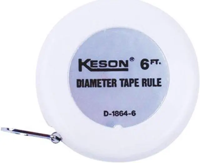 Alt view image 2 of 5 - KESON D18646 6 ft Wrap-a-Round/Diameter Tape Measures, 1/4 in Blade