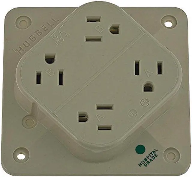 Alt view image 2 of 5 - HUBBELL WIRING DEVICE-KELLEMS HBL415HI Straight Blade Receptacle, 5-15R, 15 A,