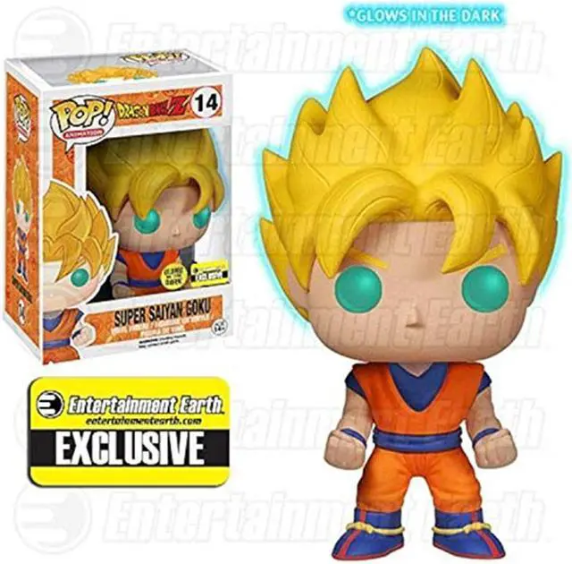 Main image of Super Saiyan Goku Glow-in-the-Dark Dragon Ball Z POP! #14 Vinyl Exclusive Figure