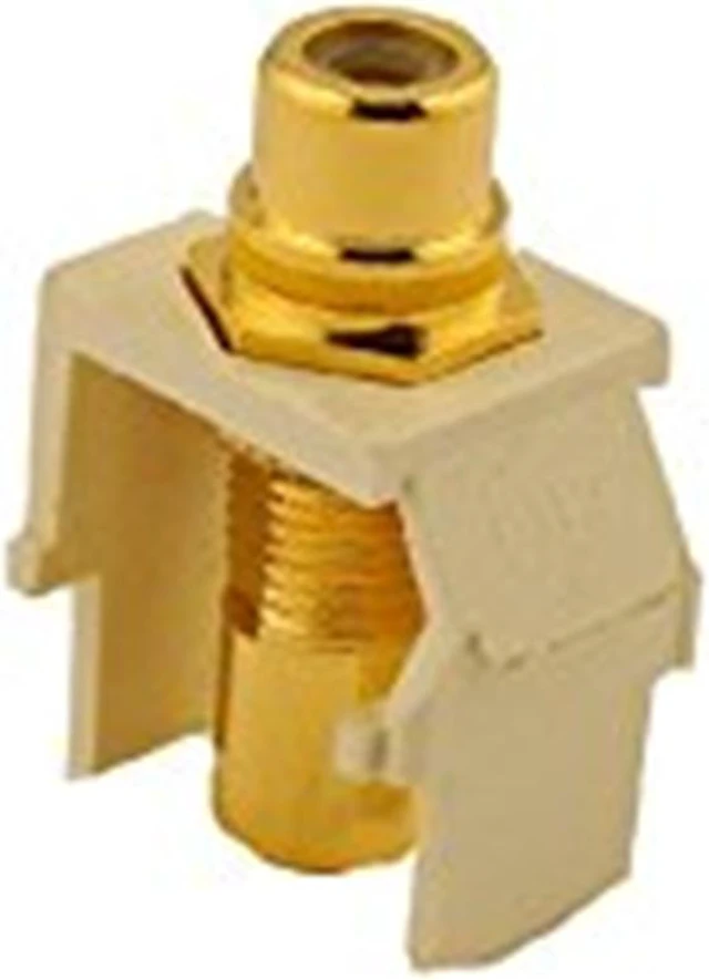 Alt view image 6 of 8 - Snap In RCA Jack Almond w Yellow