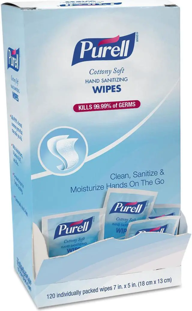 Alt view image 4 of 9 - Cottony Soft Hand Sanitizing Wipes, Single Packets, PK1000 PURELL 9026-1M