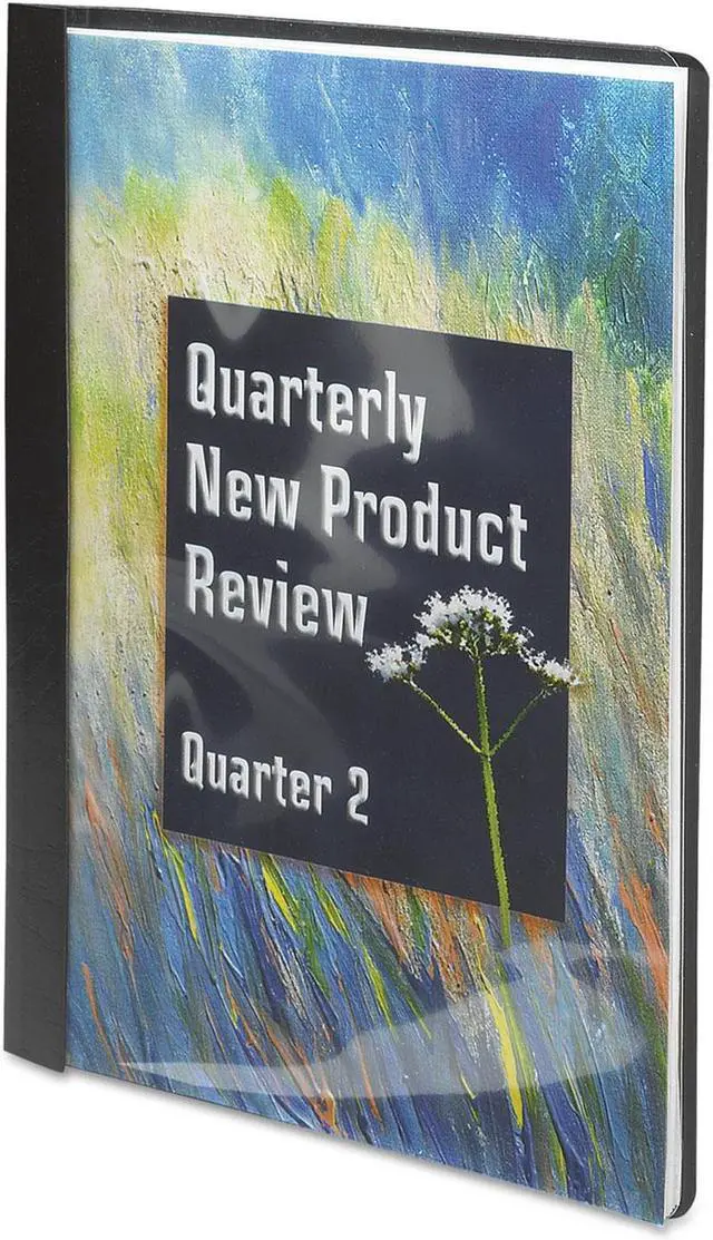 Alt view image 5 of 10 - Smead Poly Report Cover Tang Clip Letter 1/2" Capacity Clear/Blue 25/Box 87452