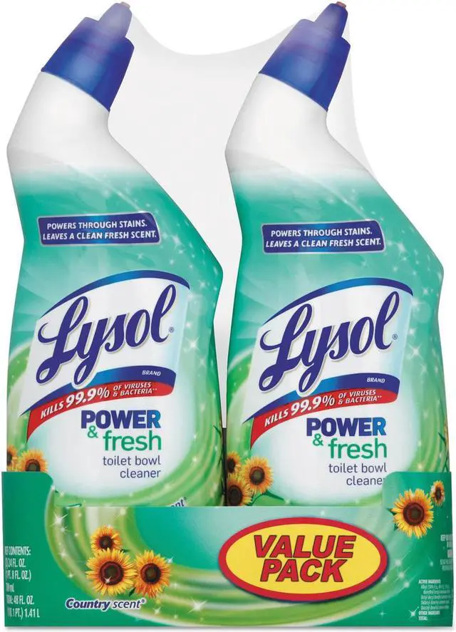 Alt view image 3 of 9 - Lysol Power & Fresh Toilet Bowl Cleaner Country Scent 24 oz Banded Pack 2