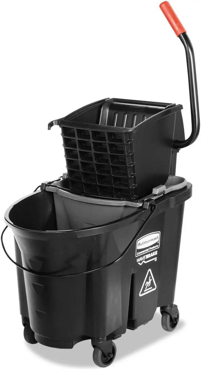 Main image of Rubbermaid Commercial WaveBrake Side-Press Wringer/Bucket Combo 35 Qt Black