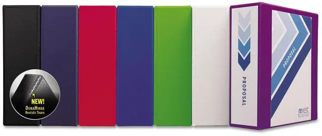 Alt view image 5 of 20 - Avery Heavy-Duty View Binder w/Locking EZD Rings 1" Cap Purple 79771