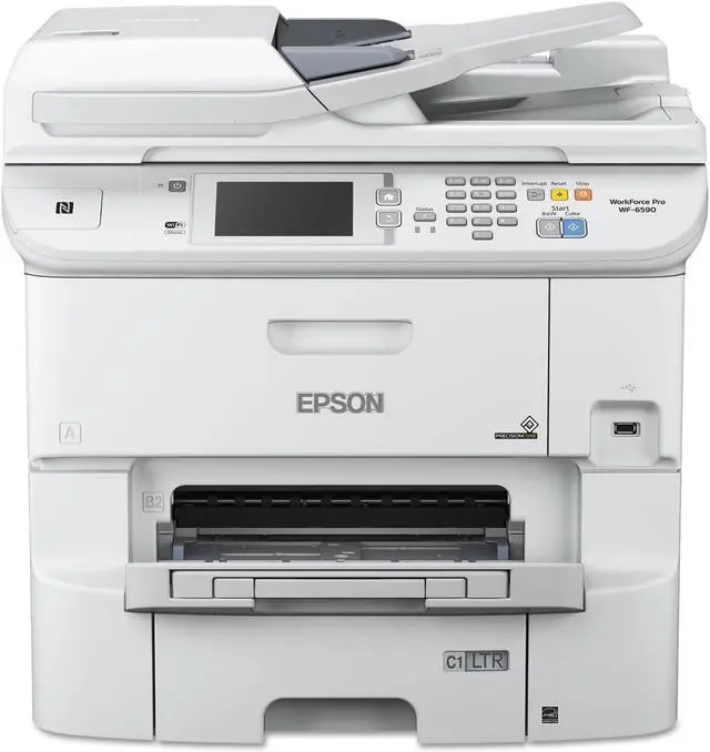 Alt view image 5 of 7 - Epson WorkForce Pro WF-6590 (C11CD49201) Up to 34 ppm 4800 x 1200 dpi USB/Ethernet/NFC Color Multifunction Inkjet Printer