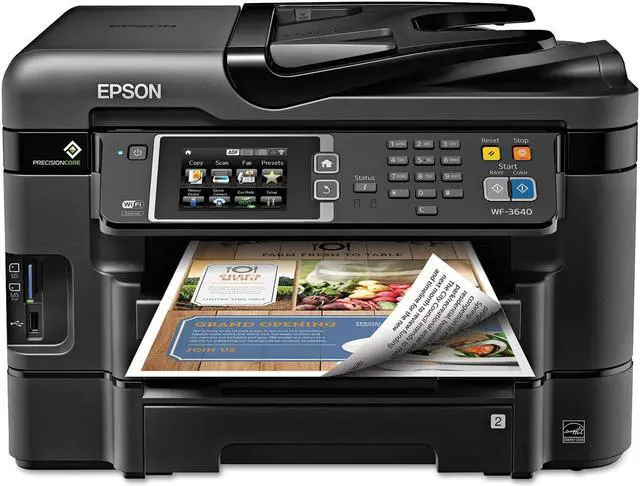 Alt view image 10 of 20 - Epson WorkForce WF-3620 (C11CD19201) Duplex up to 4800 x 1200 optimized dpi wireless 4-in-One Printer