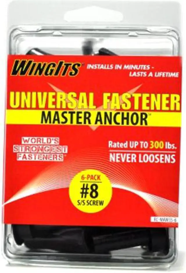 Alt view image 3 of 4 - WINGITS RC-MAW35-6 MASTER Anchor Wall Anchor, 3-1/2" L, Plastic, Not Rated