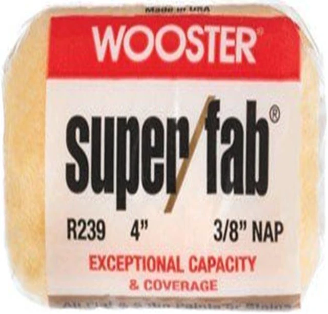Alt view image 3 of 5 - Wooster Brush Company R239 4 in. Super Fab 0.37 in. Nap Roller Cover