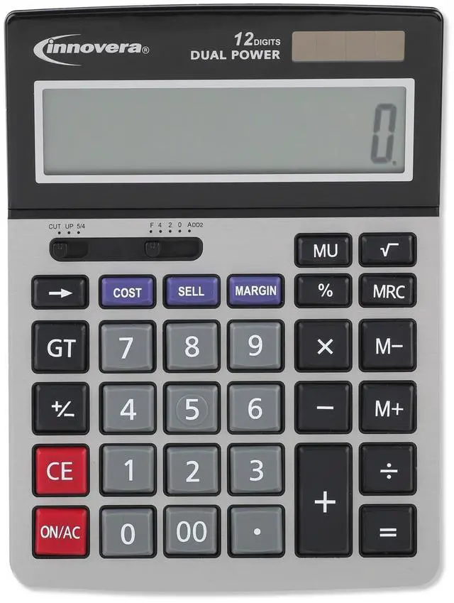 Alt view image 3 of 11 - Innovera 15968 Minidesk Calculator - IVR15968