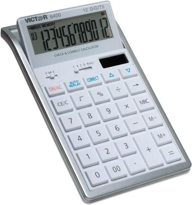 Alt view image 4 of 20 - Victor 6400 Professional Desktop Calculator with Auto Replay, Check & Correct