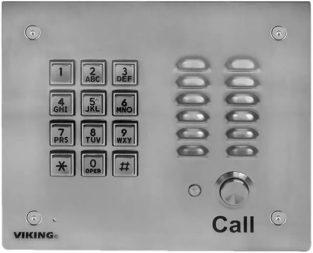 Alt view image 4 of 6 - Viking K-1700-3 Handsfree Phone with Key Pad - Stainless