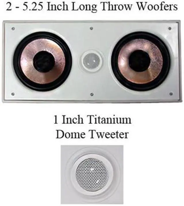 Alt view image 2 of 15 - Pyle Pro PDIWCS56 5.25” 300 Watt In-Wall Center Speaker