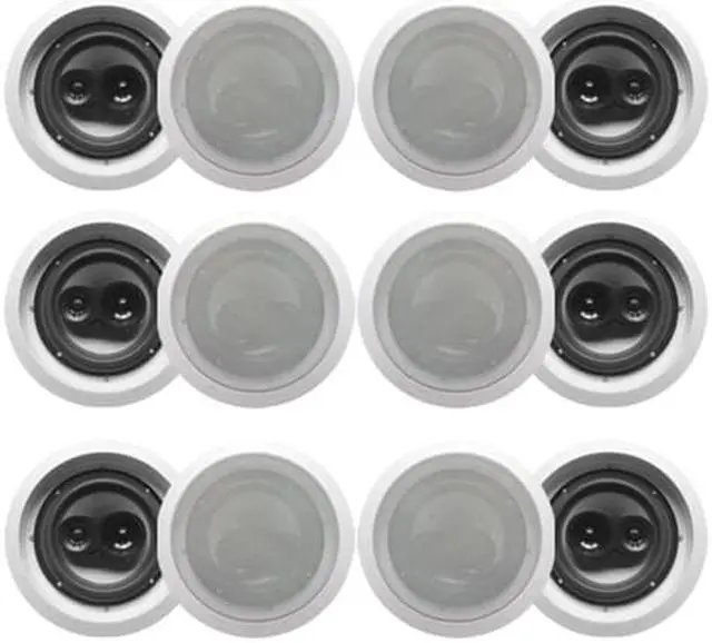 Main image of Acoustic Audio CS-IC63 In Ceiling 6.5" Speaker 6 Pair Pack 3 Way Home Theater Flush Mount