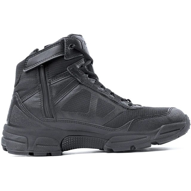 Alt view image 4 of 7 - Ridge Footwear Men's 6" Leather Tactical Military Work Boots Black Non-Slip 5006