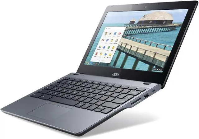 Alt view image 3 of 5 - Acer C720-2844 Celeron 2955U Dual-Core 1.4GHz 4GB 16GB Ssd 11.6" LED Chromebook
