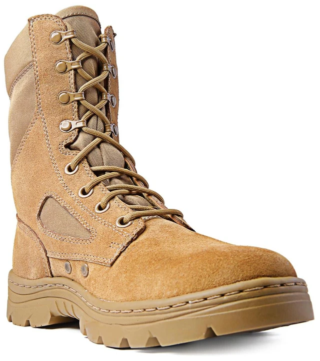 Main image of Men's Tactical Boots Dura-Max 8" Suede Leather Coyote Oil & Slip Resistant Boots, S8.5W