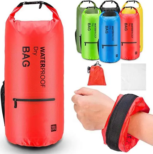 Main image of Altatac Waterproof Floating Dry Bag Backpack w/2 Exterior Zip Pocket Orange 10L