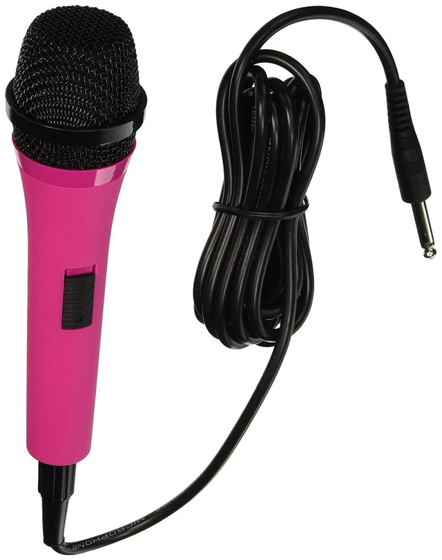 Alt view image 2 of 2 - Singing Machine SMM-205 Uni-directional Dynamic Karaoke Microphone w/ 10 ft Cord - Pink