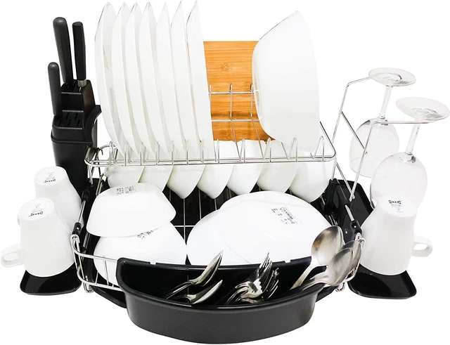 Main image of Dish drying rack stainless steel, fully customizable 2 tier with 3 drainboards