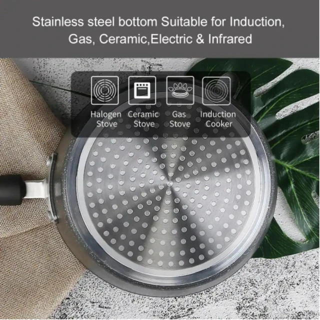 Alt view image 5 of 7 - Aluminum 2.5 Quart QT 8'' Sauce Pan Pot Durable Lightweight with Glass Cover Lid