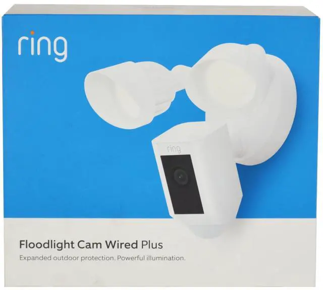 Alt view image 9 of 20 - Ring Floodlight Cam Wired Plus with Motion-Activated 1080p HD Video - White  B08F6GPQQ7