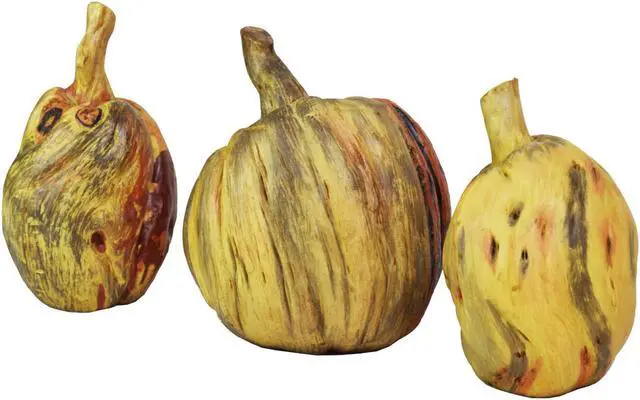 Alt view image 3 of 7 - Mini Pumpkin Decorations 3 Set Porcelain Thanksgiving Autumn Tabletop Home Decor
