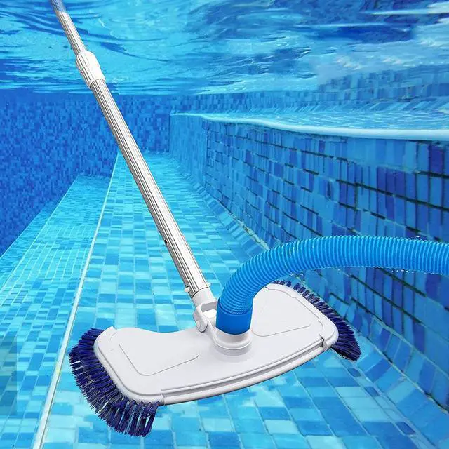 Alt view image 6 of 7 - Professional Heavy Duty Swimming Pool Floor Wall Cleaning Brush Head Tool