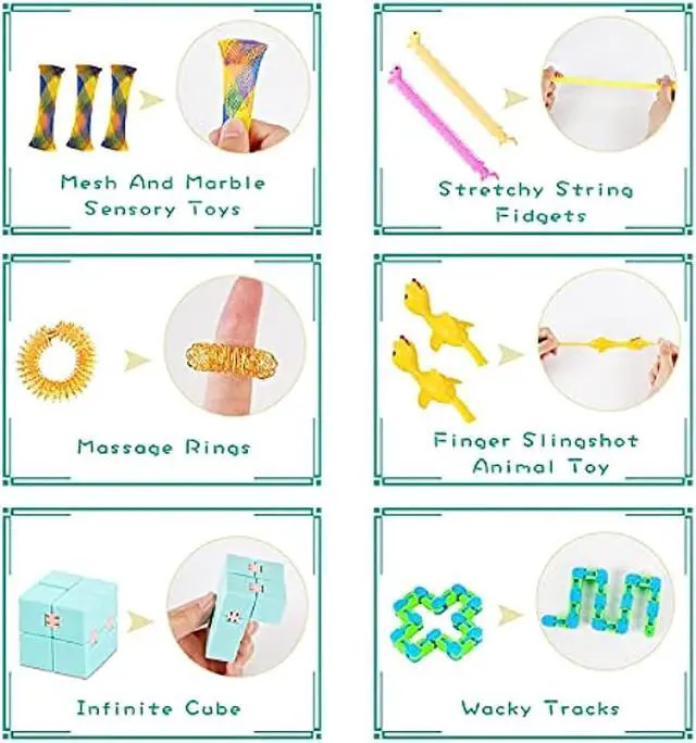 Alt view image 3 of 7 - 25 PCS ADHD Fidget Sensory Toys Sets, Bubble Popper Popitz, Relieve Pressure